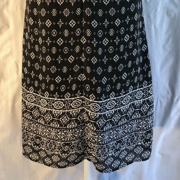 Speechless Black & White A Line Sleeveless Mandarin Collar Dress M - Picture 7 of 10